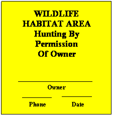 wildlife habitat sign